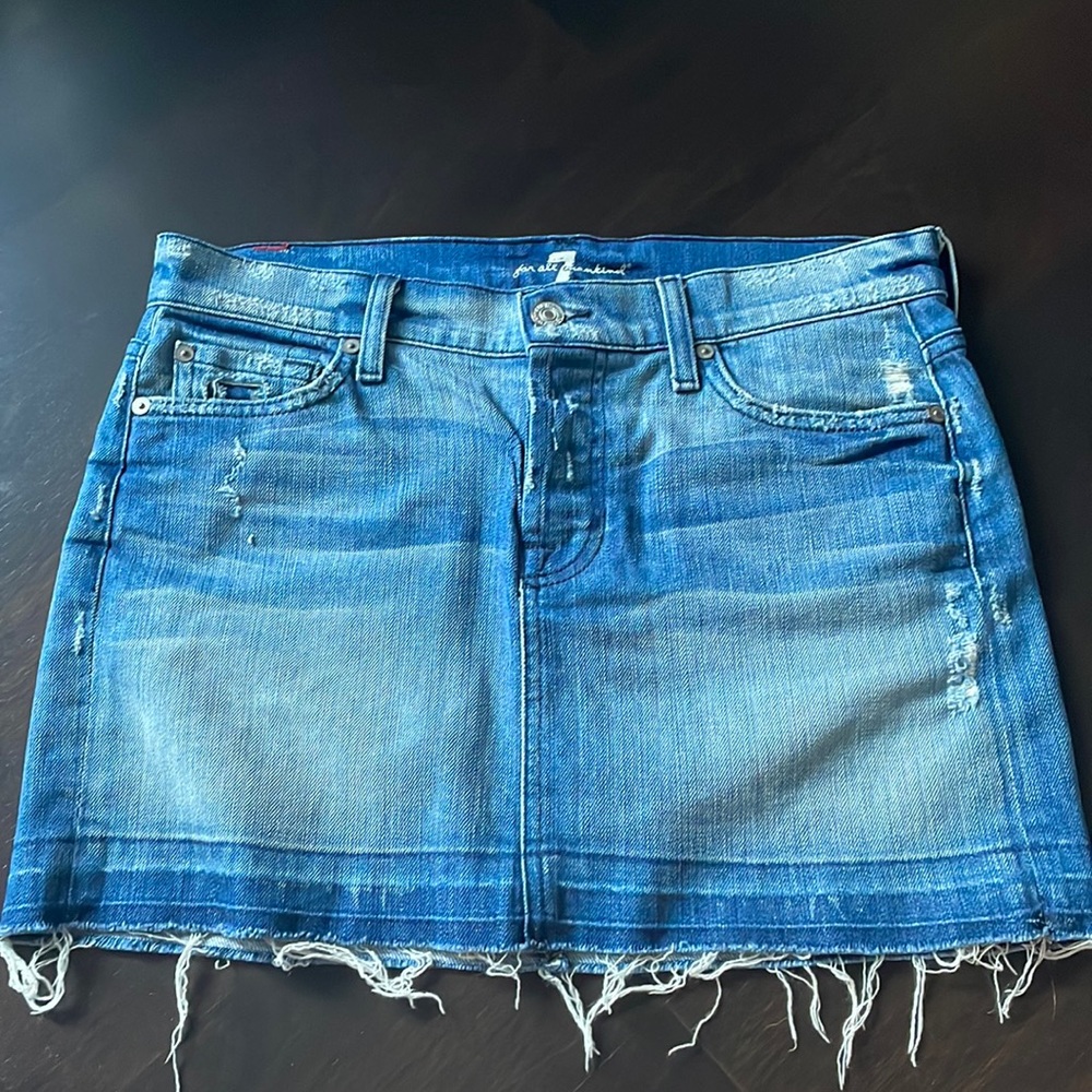 7 For all man kind Denim mini skirt